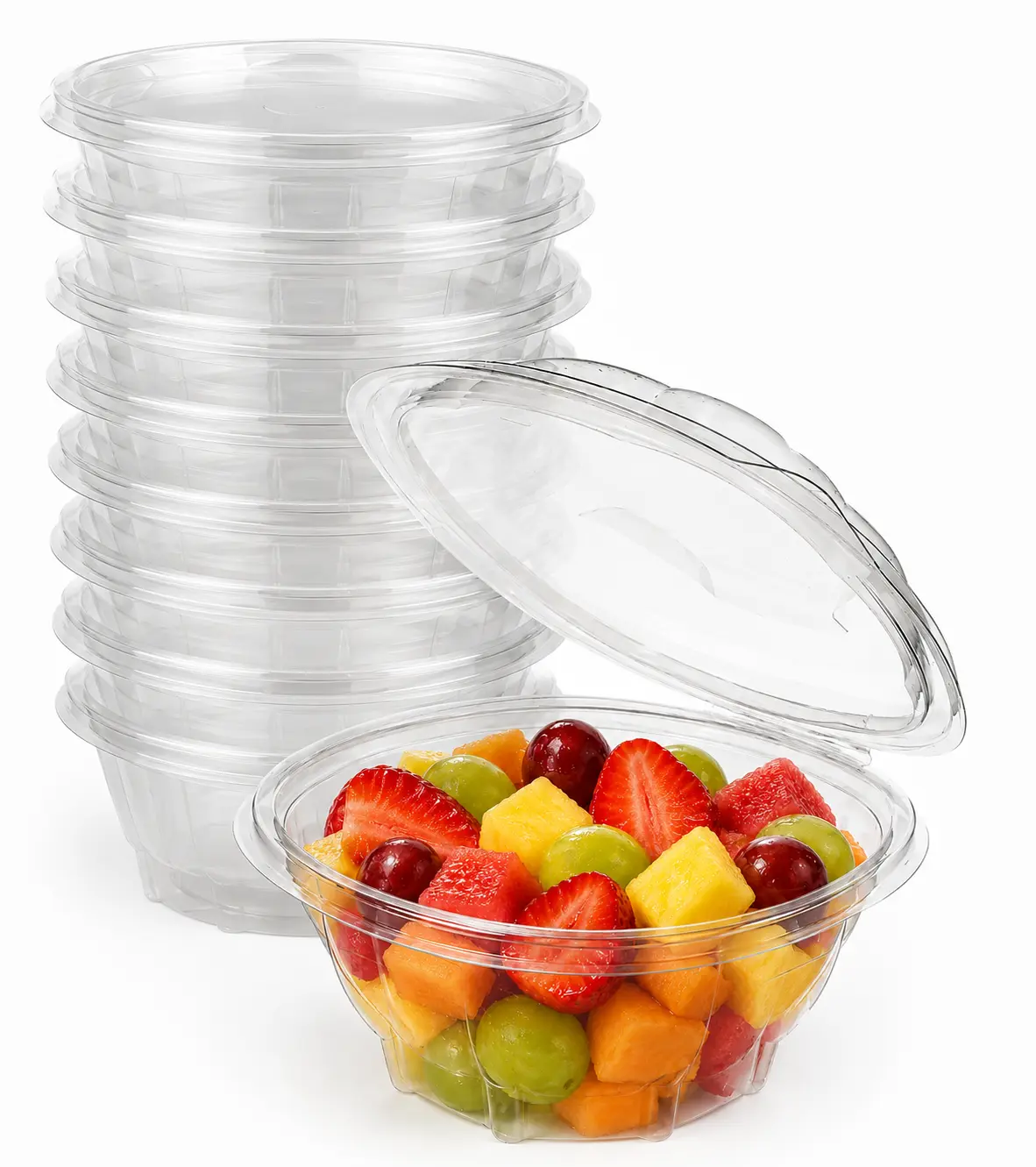Envase Bowl PET con tapa bisagra - 500cc 1 Envase Bowl PET con tapa bisagra - 500cc