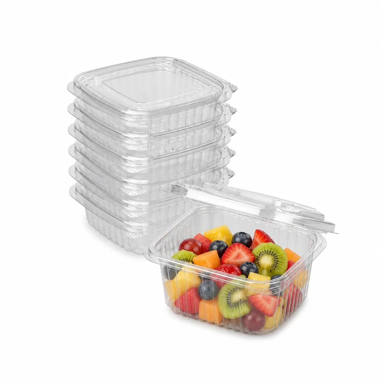 Envases PET con tapa bisagra - 500cc 1 Envases PET con tapa bisagra - 500cc