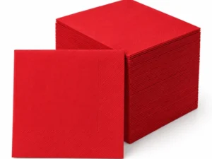Servilletas cenefa rojo - 20x20cm