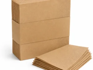 Servilletas punta a punta Kraft  38x38 1200unds