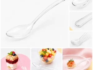 Cucharas de plástico transparentes Luxury reutilizables