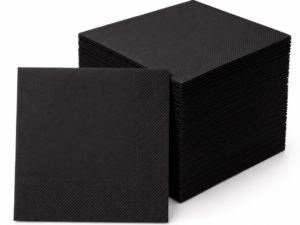 SERVILLETA 20X20 NEGRO MICROPUNTO