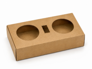 BANDEJA PORTA 2 VASOS CARTON KRAFT