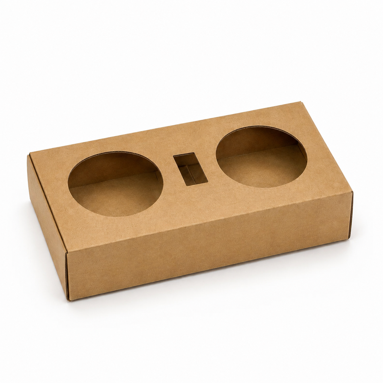 BANDEJA PORTA 2 VASOS CARTON KRAFT PACK DE 24UDS 1 BANDEJA PORTA 2 VASOS CARTON KRAFT