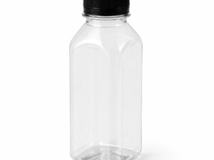 BOTELLA CUADRADA PET CON TAPÓN PRISIONERO 500 CC PACK 25 UDS