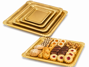 Bandejas Pastelería Oro