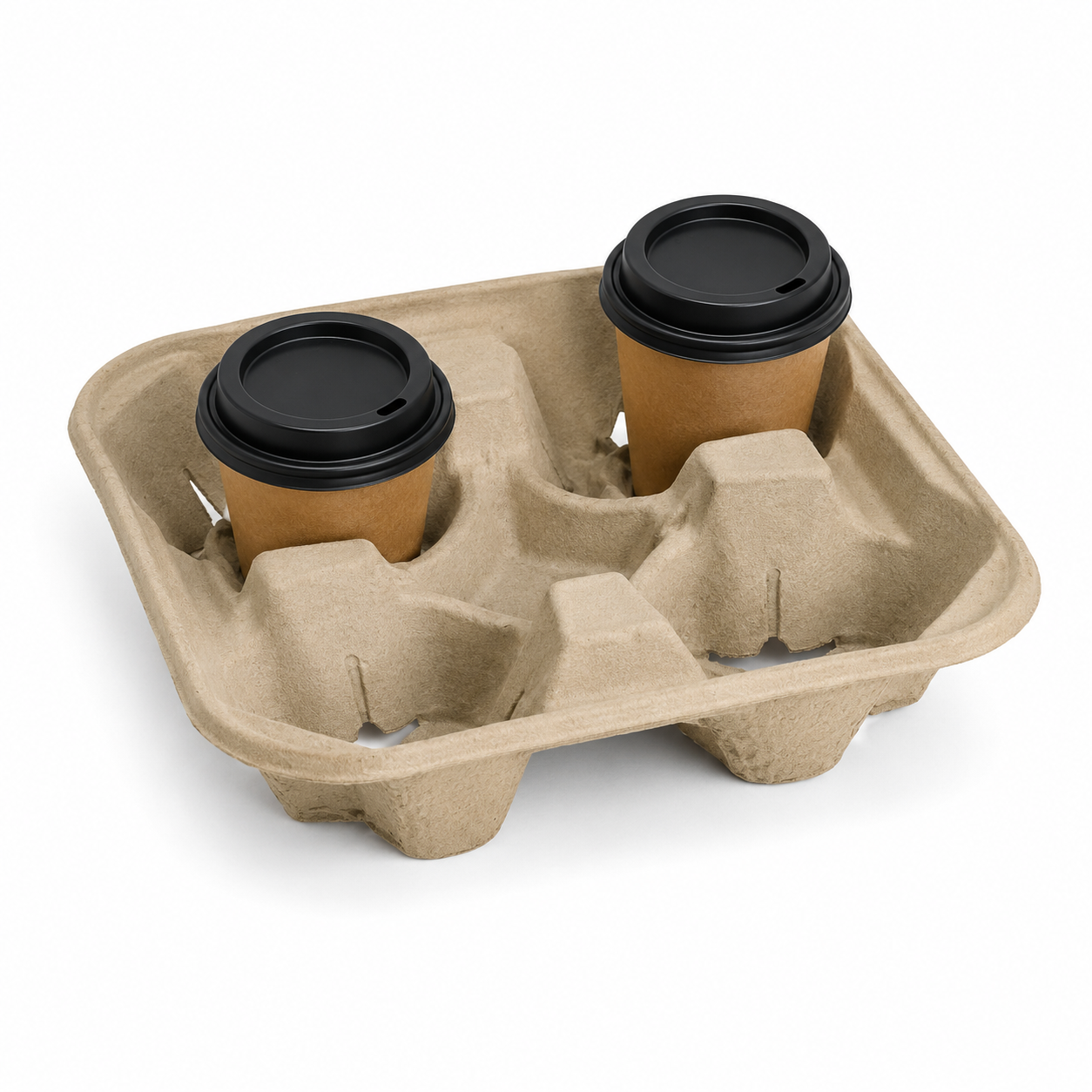 Portavasos de cartón para 4 vasos 22x19 cm – 24 uds 1 PORTA 4 VASOS 22X19 CM CAJA DE 230 UDS