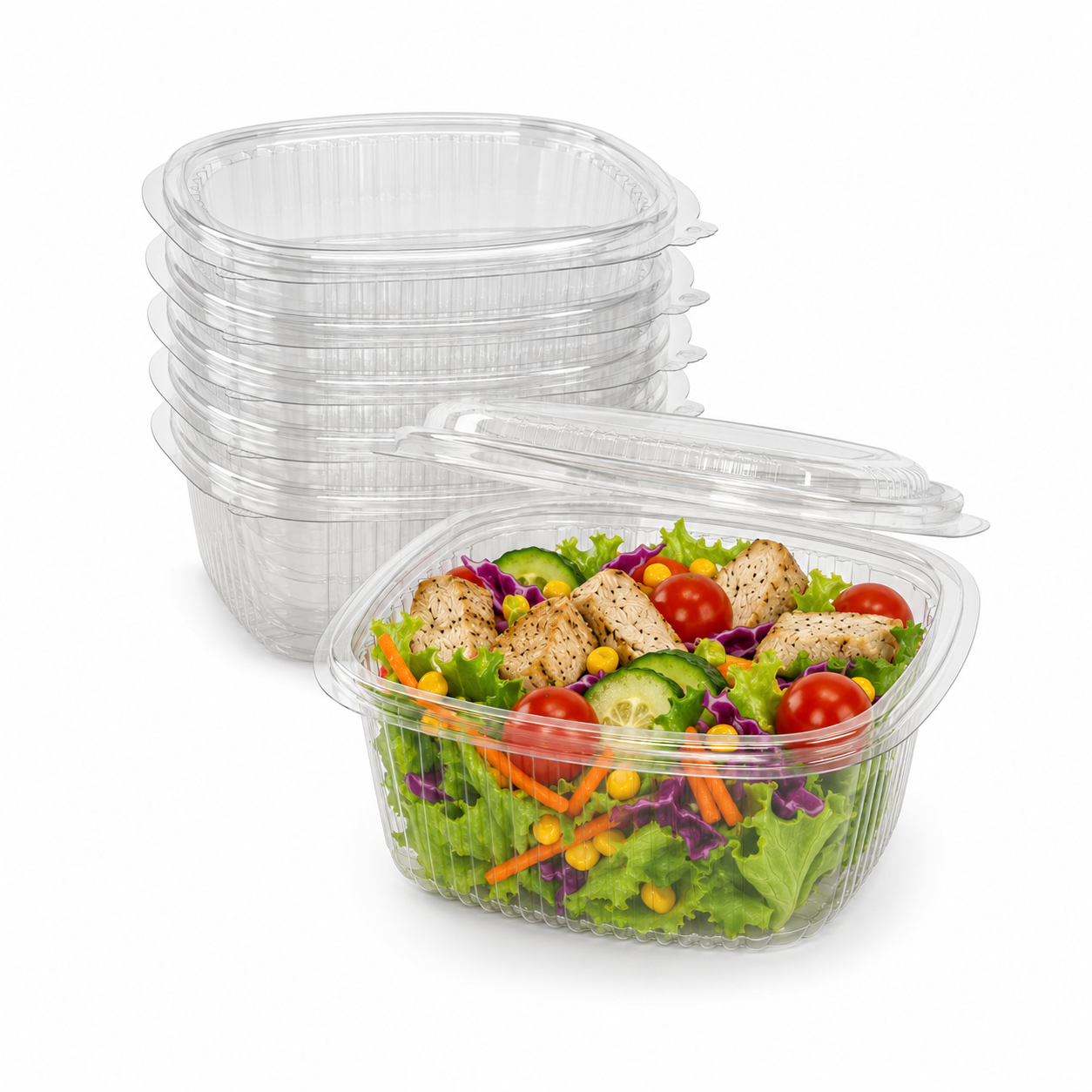 ENVASE PLASTICO PP TAPA BISAGRA 2000CC PAQ 50UDS 1 ENVASES PP