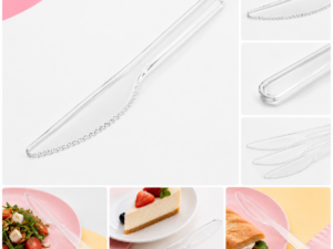 cuchillo transparente luxury reutilizable