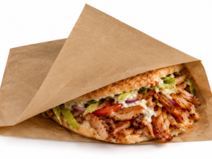 BOLSA PAPEL KRAFT ANTIGRASA KEBAB 15x15cm